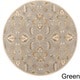 preview thumbnail 65 of 93, Handmade Trajan Persian Traditional Wool Area Rug 4' Round - Green - Runner/Round
