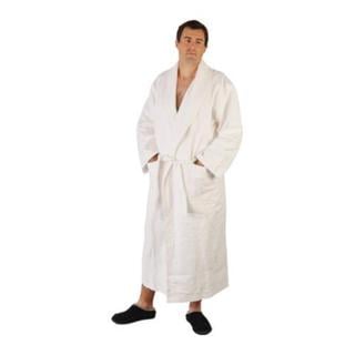 Chadsworth & Haig Diamond Jacquard Shawl Robe White