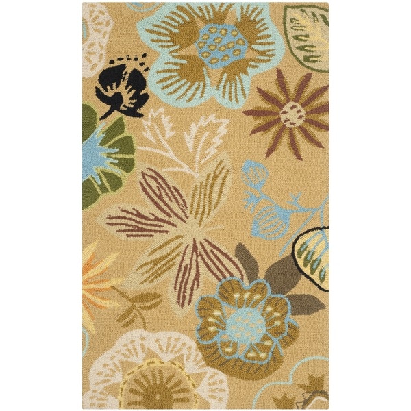 Safavieh Hand-Hooked Four Seasons Taupe/ Multicolored Rug (2'6 x 4') - 2'6 x 4'