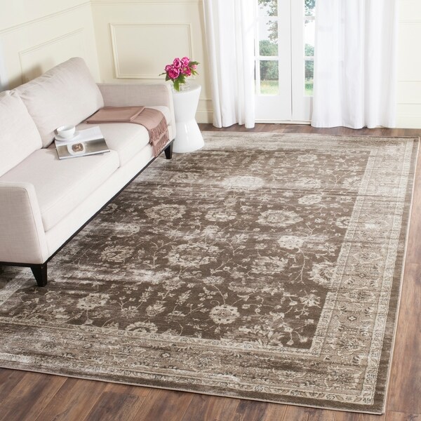 Safavieh Vintage Oriental Brown/ Ivory Distressed Rug - 8' x 11'
