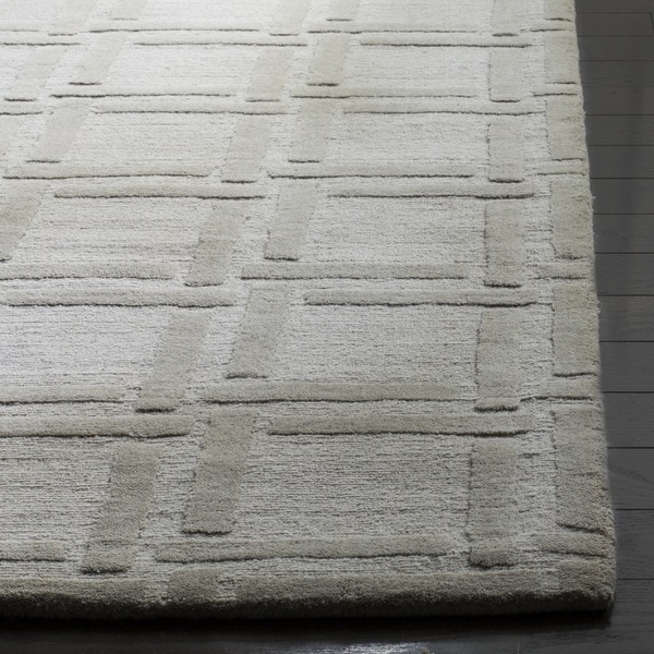 Safavieh Handmade Impressions Grey Wool Rug (7'6 x 9'6) - 7'6 x 9'6