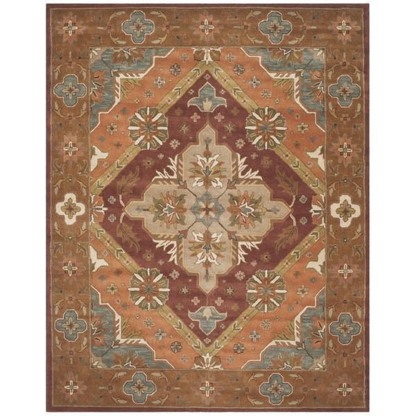 Safavieh Handmade Heritage Timeless Traditional Rust Wool Rug - 8' x 10'