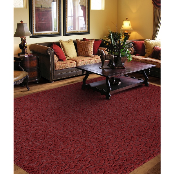 Somette Twisting Vine Chili Red Rug (6 x 9)   16895245  