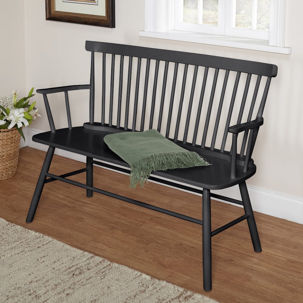 Simple Living Black Shelby Dining Bench