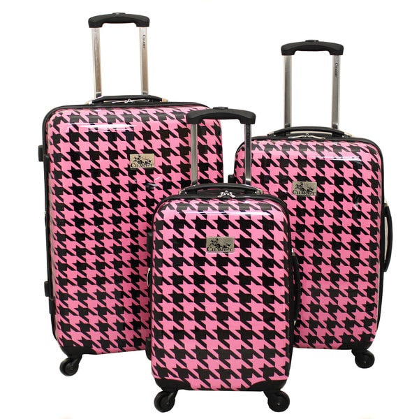 houndstooth hardside luggage