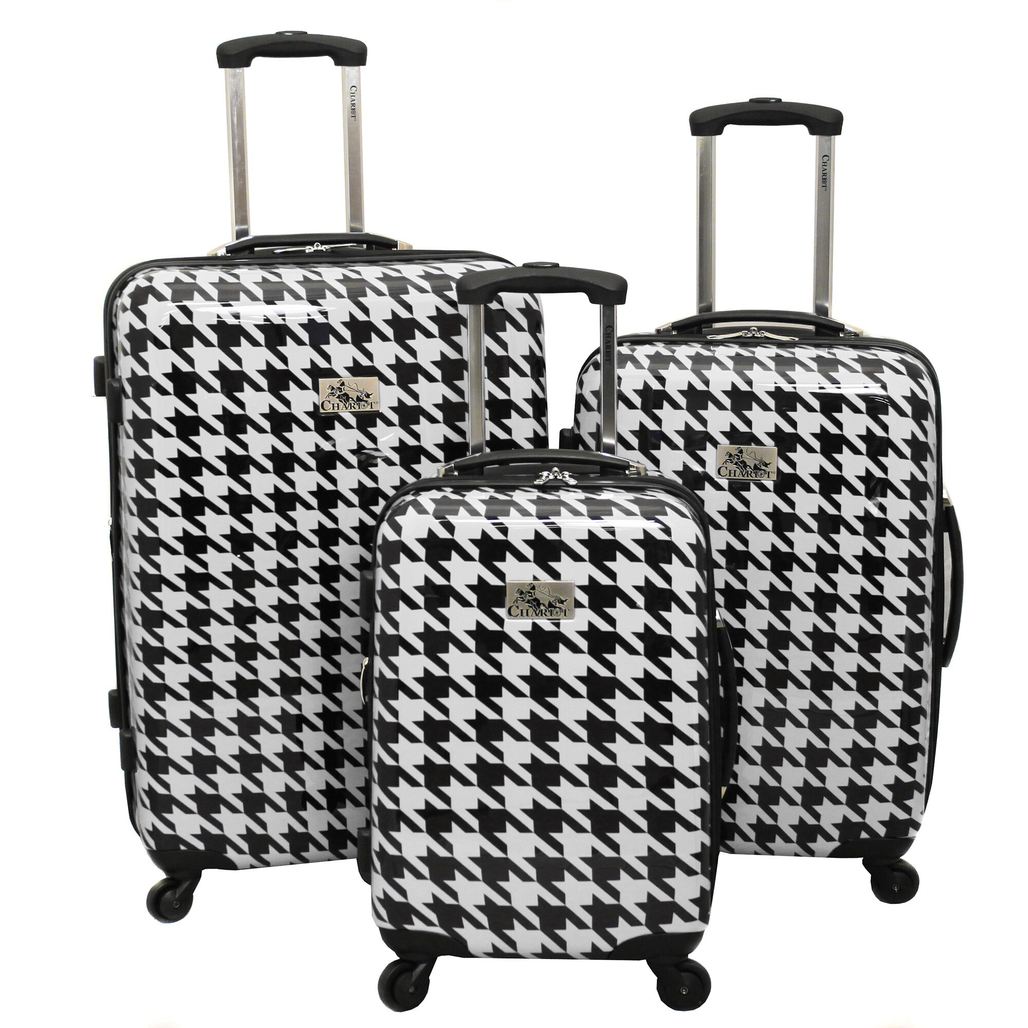 houndstooth luggage set