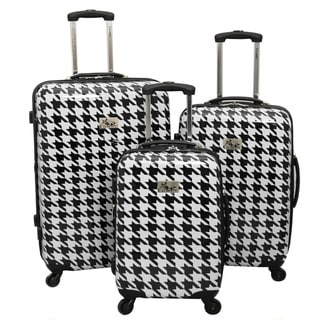 One Size Chariot Monet 3-piece Hardside Expandable Lightweight Spinner Luggage Set-Navy