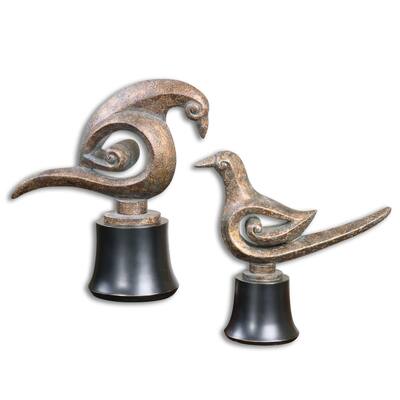Uttermost Aram Rust Bird Sculptures (Set of 2)