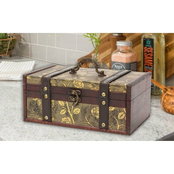 Decorative Leather Treasure Trunk Box 9721238 Decorative Leather Treasure Trunk Box
