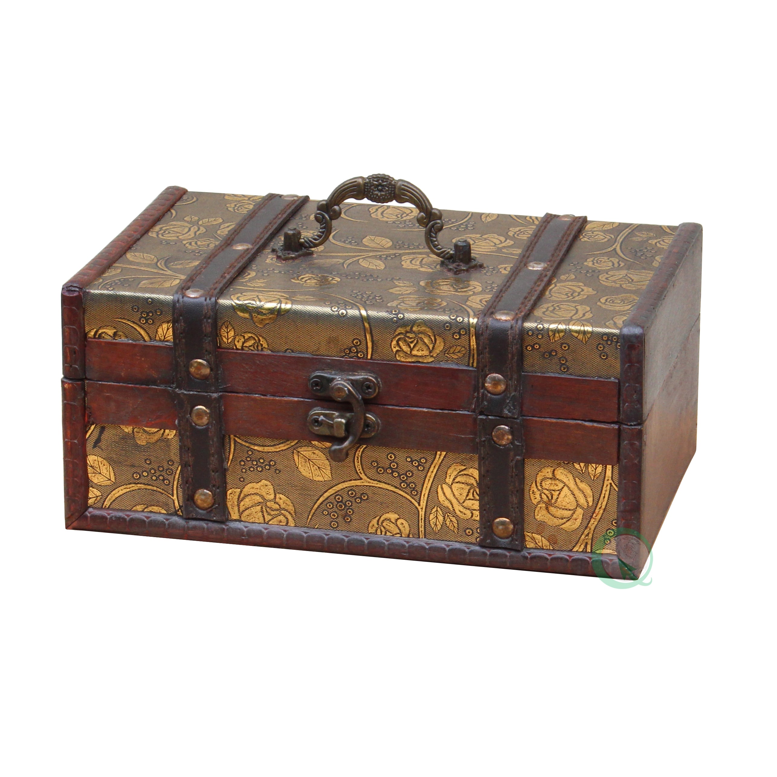 Decorative Leather Treasure Trunk Box 9721238 Decorative Leather Treasure Trunk Box
