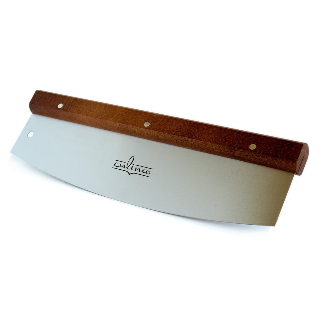 Stainless Steel/ Walnut 14-inch Pizza Cutter