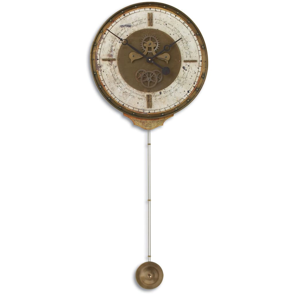 Uttermost Leonardo Script Cream Wall Clock