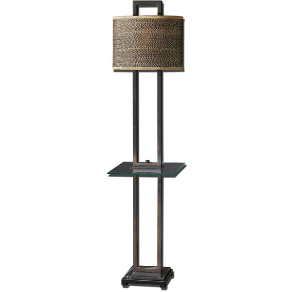 Uttermost Revolution 1 light Rustic Black Floor Lamp