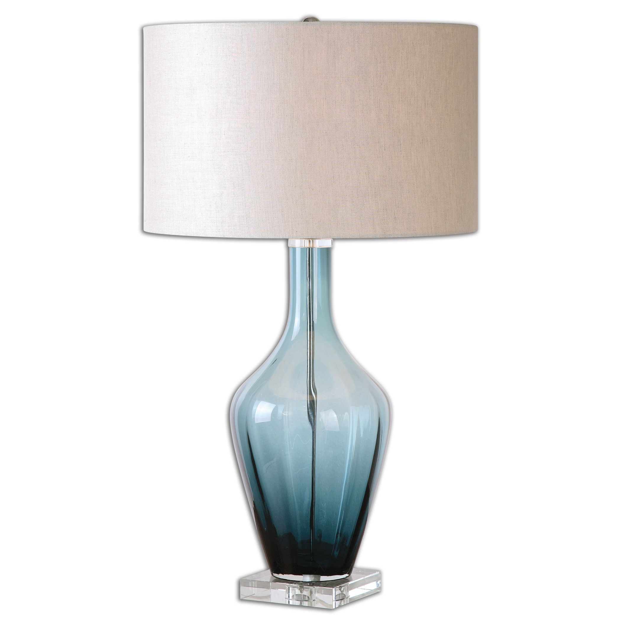 dark blue glass lamp