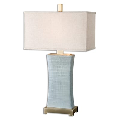 Uttermost Cantarana 1-light Pale Blue Grey Table Lamp