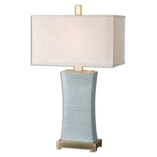 Uttermost Cantarana 1-light Pale Blue Grey Table Lamp