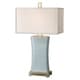 preview thumbnail 1 of 0, Uttermost Cantarana 1-light Pale Blue Grey Table Lamp