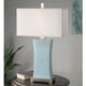preview thumbnail 2 of 0, Uttermost Cantarana 1-light Pale Blue Grey Table Lamp