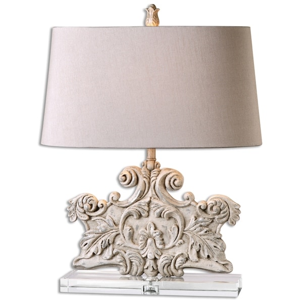 Uttermost 1-light Stone Ivory Table Lamp