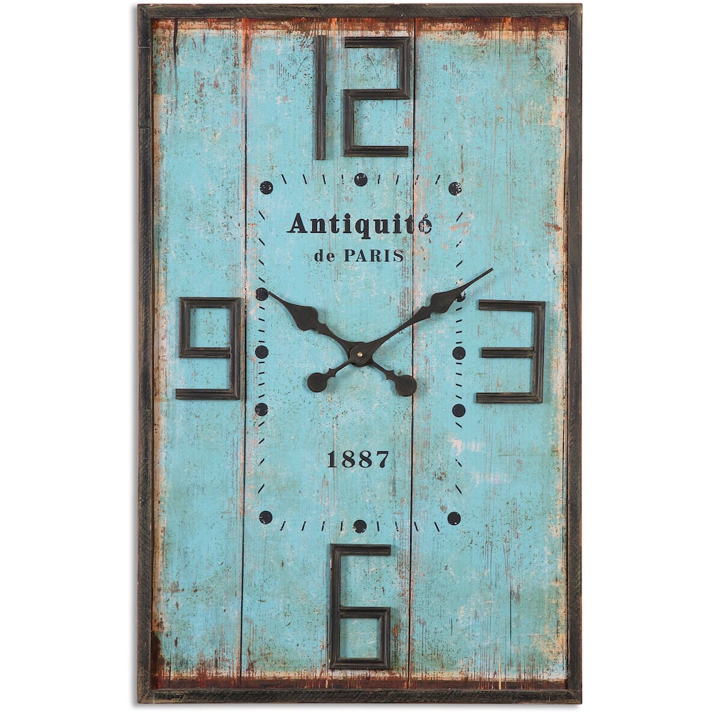 Uttermost Antiquite Blue Wall Clock