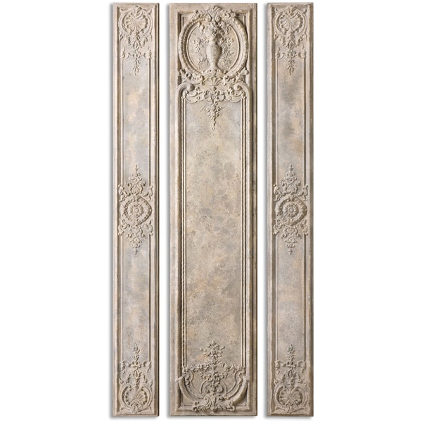 Uttermost Argentario Aged Ivory Panels (Set of 3)