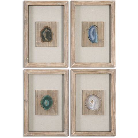 Uttermost Agate Stone Wall Art (Set of 4)