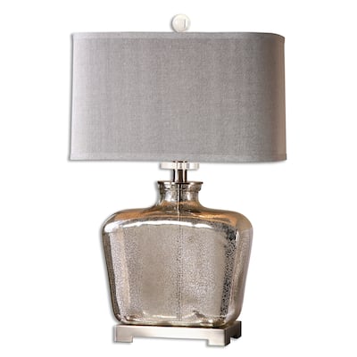 Uttermost Molinara 1-light Speckled Mercury Glass Table Lamp