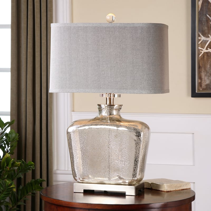 Uttermost Molinara 1-light Speckled Mercury Glass Table Lamp