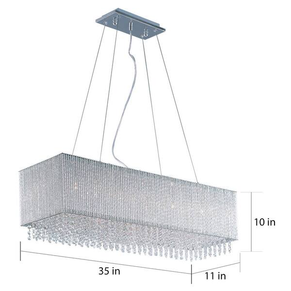 Spiral Chrome 9-light Linear Pendant