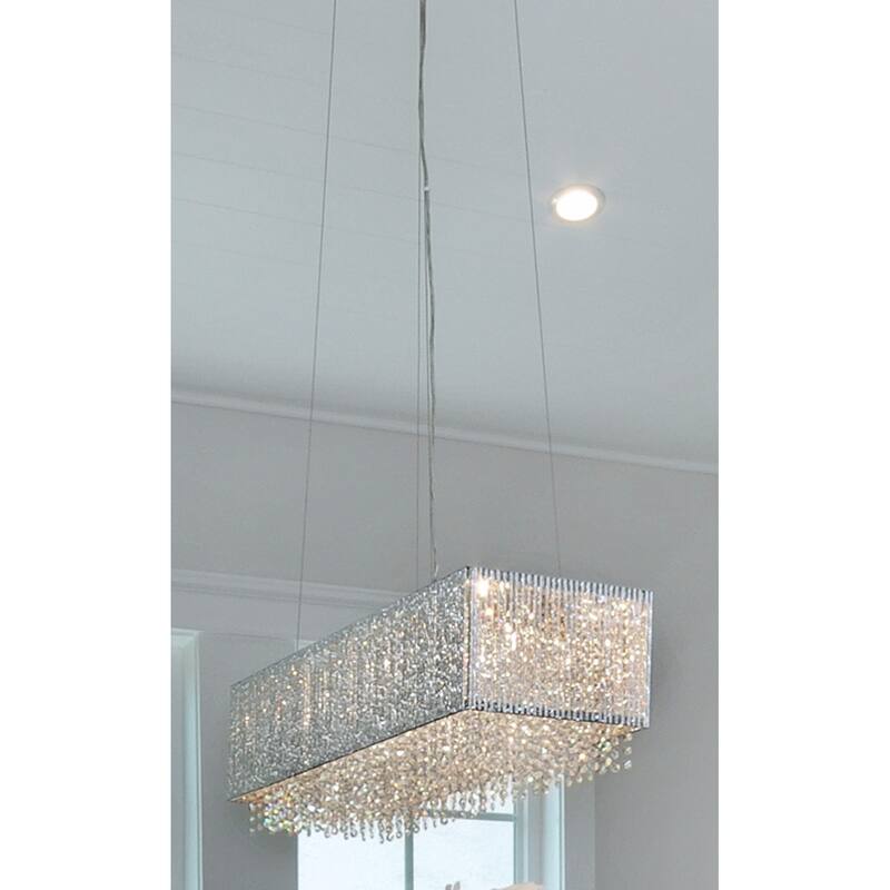 Spiral Chrome 9-light Linear Pendant