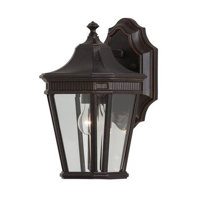 Feiss 1 - Light Wall Lantern, Grecian Bronze
