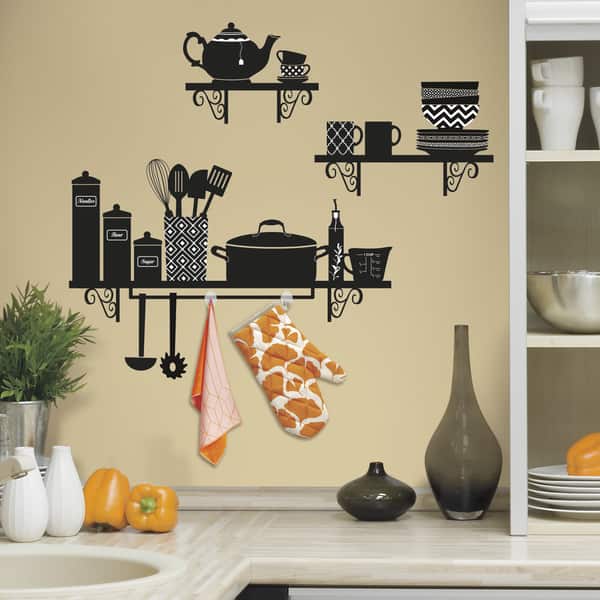 Build a Kitchen Shelf Peel and Stick Giant Wall Decals - Bed Bath & Beyond  - 9722872