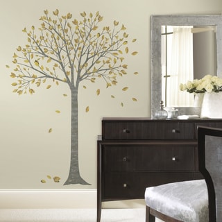 Golden Leaf Tree Peel and Stick Giant Wall Decals