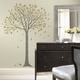 preview thumbnail 1 of 0, Golden Leaf Tree Peel and Stick Giant Wall Decals