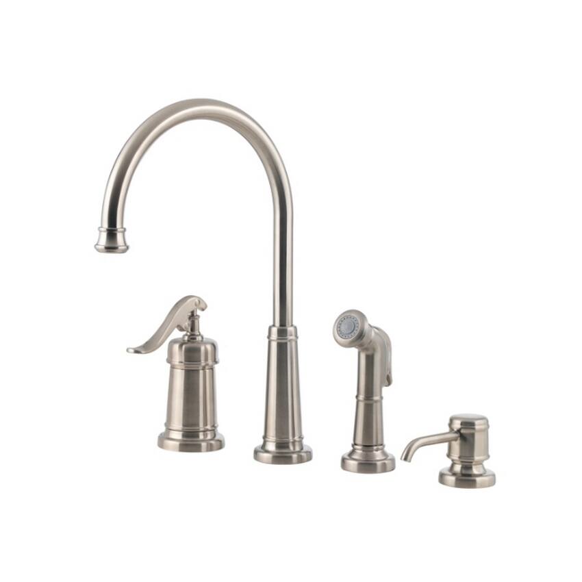 Pfister Ashfield Kitchen 26 AS S/C 4H W/SPR Brushed Nickel