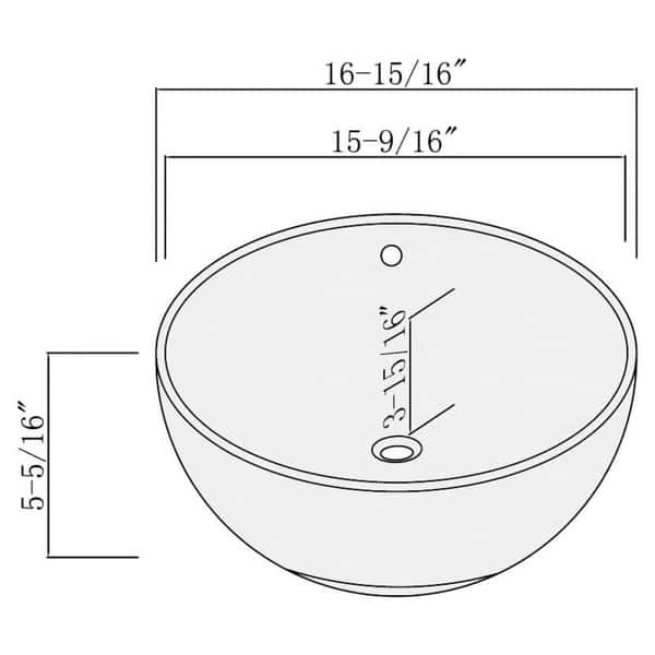 Fine Fixtures Modern White Vitreous China Round Vessel Sink