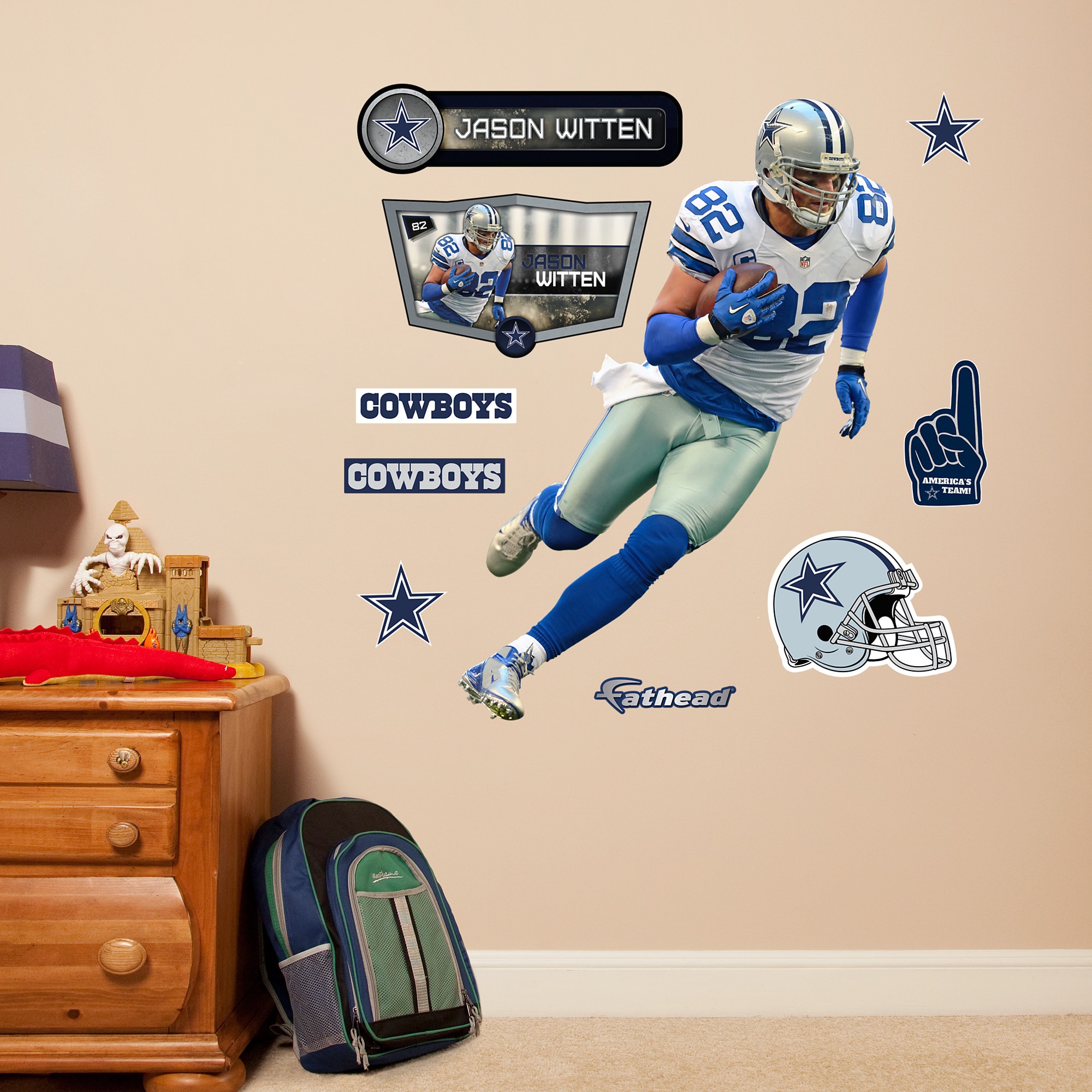 Fathead Jason Witten Dallas Cowboys 10-Pack Life-Size Removable Wall Decal