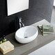 preview thumbnail 3 of 2, Fine Fixtures White China Round Modern Vessel Sink - 16" x 12"