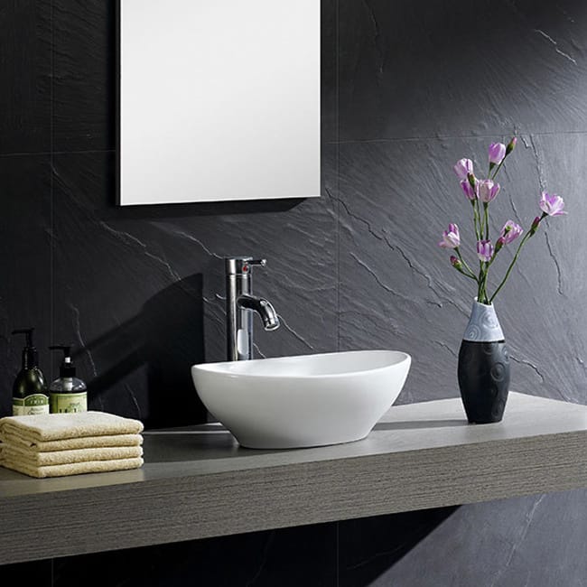 Fine Fixtures Vitreous China Round Modern Vessel Sink