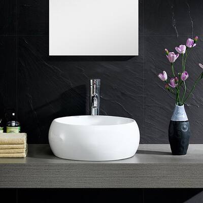 Fine Fixtures Vitreous China Bulging Round Vessel Sink