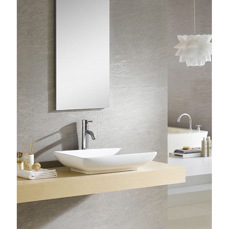 Fine Fixtures White Vitreous China Rectangle Vessel Sink