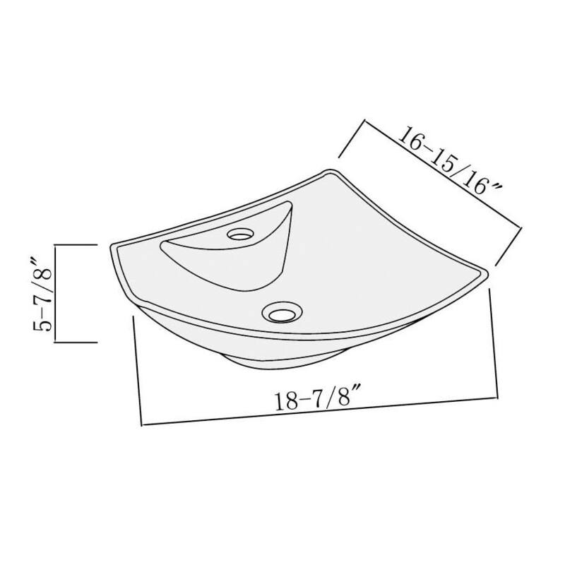 Fine Fixtures White Vitreous China Irregular Vessel Sink