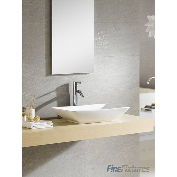 Fine Fixtures White Vitreous China Rectangle Vessel Sink