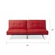 Abbyson Aspen Red Bonded Leather Foldable Futon Sleeper Sofa - Thumbnail 10