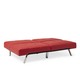 Abbyson Aspen Red Bonded Leather Foldable Futon Sleeper Sofa - Thumbnail 3