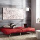 Abbyson Aspen Red Bonded Leather Foldable Futon Sleeper Sofa - Thumbnail 9