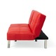 Abbyson Aspen Red Bonded Leather Foldable Futon Sleeper Sofa - Thumbnail 6