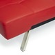 Abbyson Aspen Red Bonded Leather Foldable Futon Sleeper Sofa - Thumbnail 13