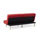 Abbyson Aspen Red Bonded Leather Foldable Futon Sleeper Sofa - Thumbnail 5