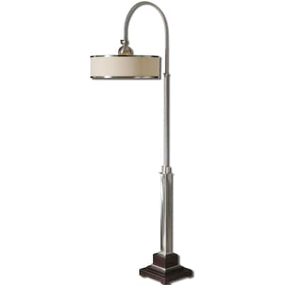 Uttermost Amerigo 1-light Brushed Aluminum Floor Lamp